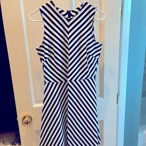 J. McLaughlin black & white striped dress size small